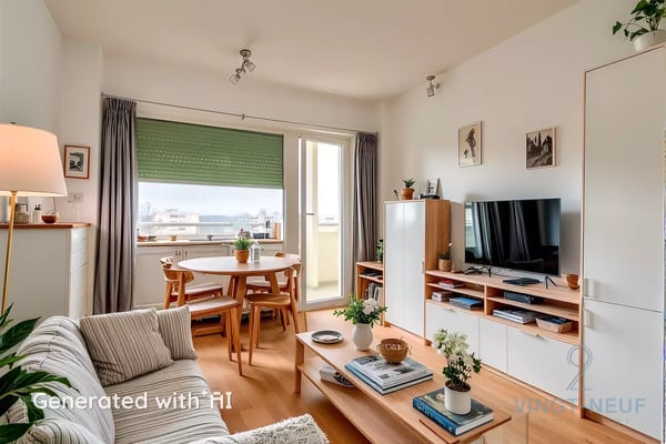 Appartement 1 pièces avec grand balcon 1