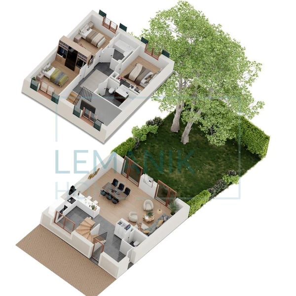 En Construction : Duplex de 5 pièces avec jardin à Troinex ; Promotion : CLOS DES HAIES 3