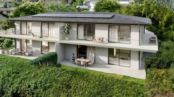 Appartement de 1.5 pièces en rez de jardin avec échappée sur le lac et les Alpes 1