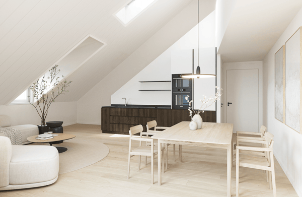 Grand appartement mansardé de 2.5 pièces au coeur de Moiry 5