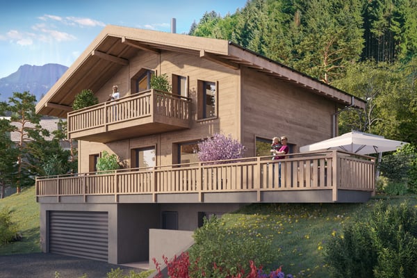 Chalet neuf et contemporain dans un écrin de verdure