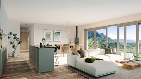 Projet neuf de standing : la beauté préalpine au soleil couchant 5