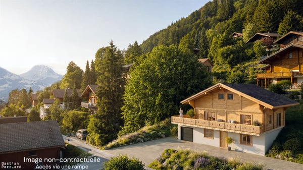 Opportunité exclusive : chalet neuf en madrier avec vue dégagée 2