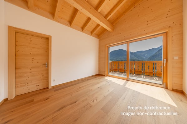 Opportunité exclusive : chalet neuf en madrier avec vue dégagée 12