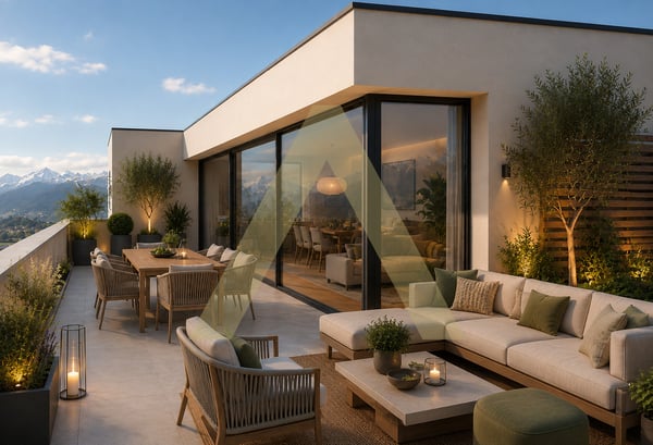 Nouvel appartement contemporain en attique sur plan 5