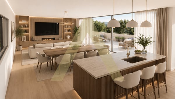 Nouvel appartement contemporain en attique sur plan 2