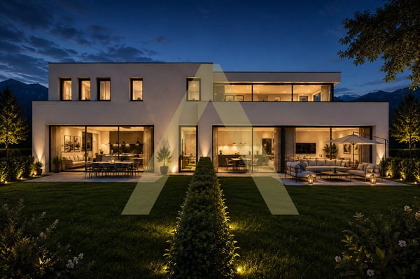 Nouvel appartement contemporain en attique sur plan 1