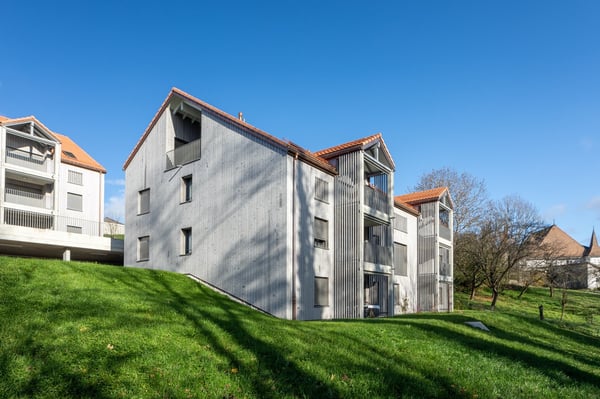 Appartement neuf de 3.5 pièces au rez avec terrasse et jardin à vendre à St-Aubin | FR 5