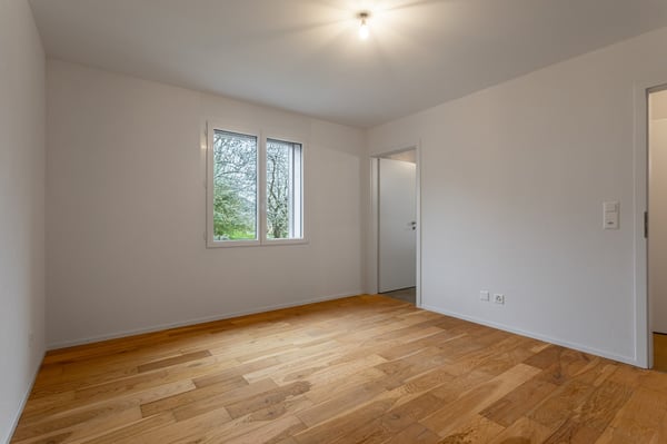 Appartement neuf de 3.5 pièces au rez avec terrasse et jardin à vendre à St-Aubin | FR 2