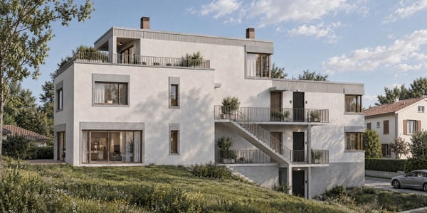 AUTORISATION EN FORCE - NOUVELLE PROMOTION DE 4 APPARTEMENTS THPE 3