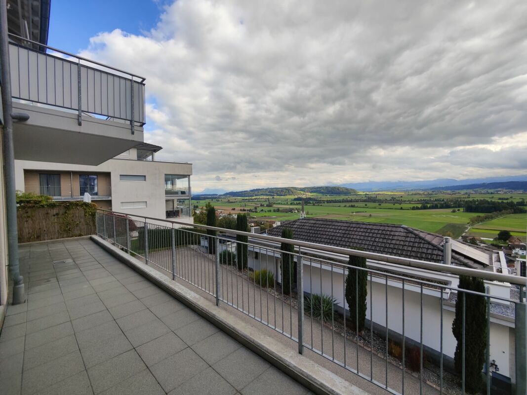 Exklusive Terrassenwohnung mit Blick in Natur und Berge