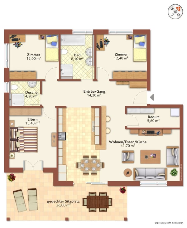 4½-Zi-Gartenwohnung - Wohnen mit Komfort und Weitsicht 6