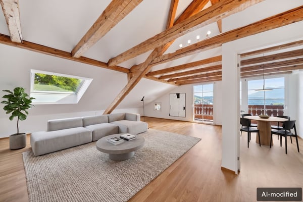 Einzigartige Dachwohnung mit Panoramasicht - charmantes Wohnen in der 3