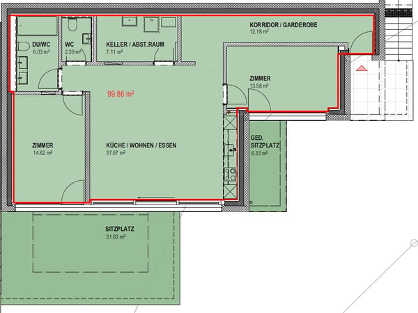 Idyllische Gartenwohnung - optimale Verkehrsanbindung 6