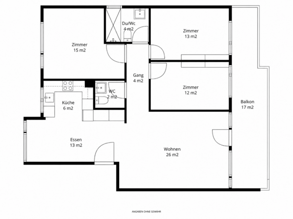 sanierte 4.0-Zimmerwohnung mit grossem Balkon an zentraler Lage (HP) 25