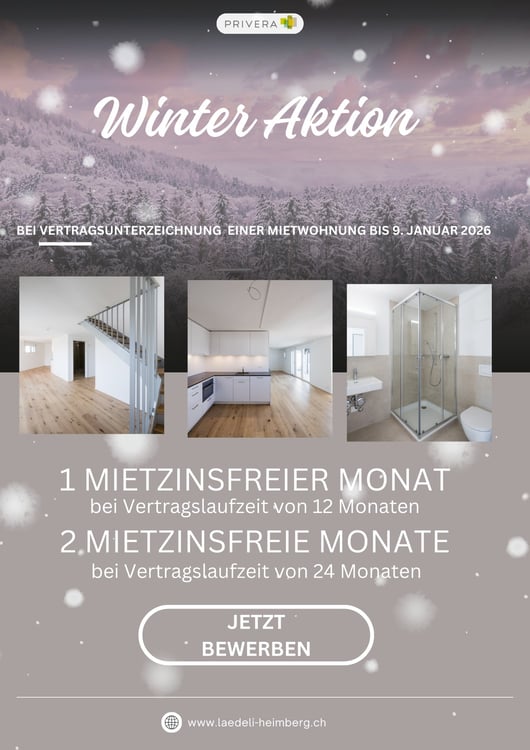 **WINTERAKTION** PROFITIEREN SIE VON MIETZINSFREIEN MONATEN 1