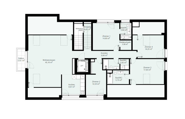Exklusive 5.5-Zimmer-Dachgeschosswohnung mit Seesicht 3