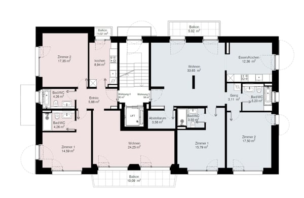 Exklusive 3.5-Zimmer-Wohnung - Erstbezug an der Dolderstrasse 2