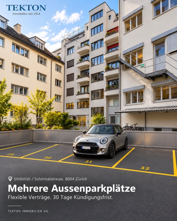 Zentrale Parkplätze in Zürich City - E-Ladestationen verfügbar 1
