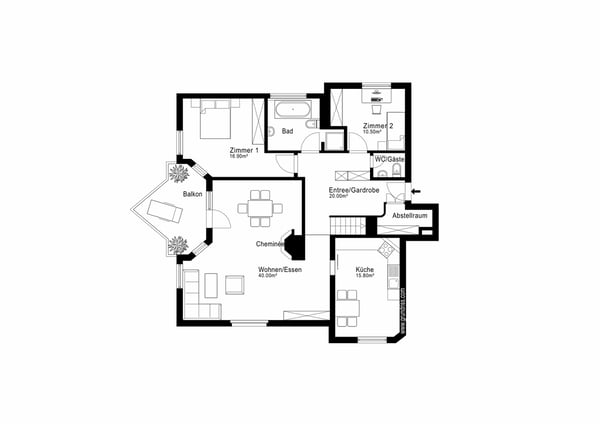 Grosse, helle 4.5-Zimmer Dachwohnung mit Galerie 10