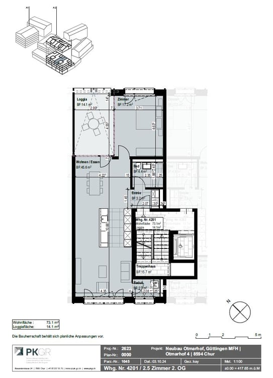 Moderne 2.5-Zimmer-Wohnung in Güttingen 13
