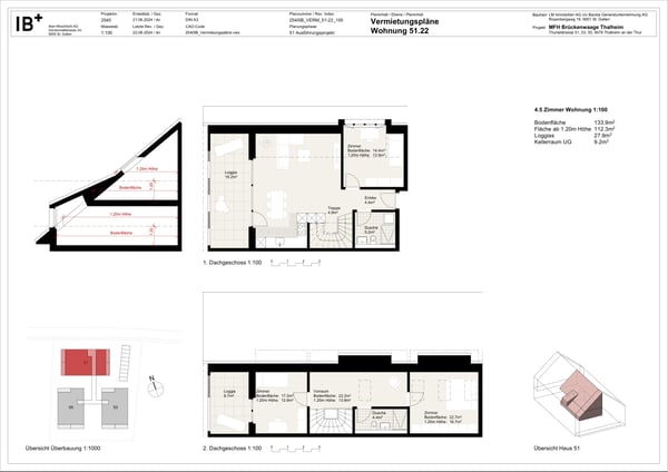Attraktive 1.5-Zimmer-Dachgeschosswohnung mit zwei Loggien 11