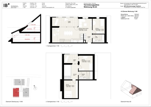 Attraktive 1.5-Zimmer-Dachgeschosswohnung mit zwei Loggien 13