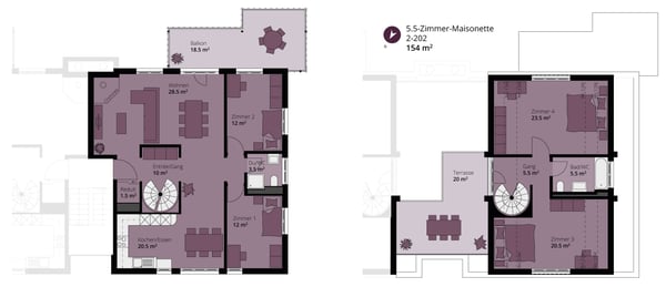 Einzigartige Maisonettewohnung mit Cheminée 13