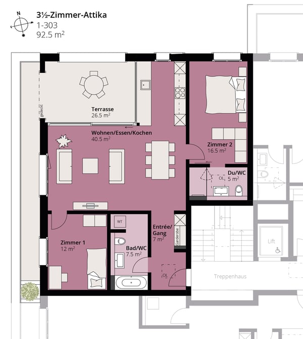 Attikawohnung mit Dachterrasse 12