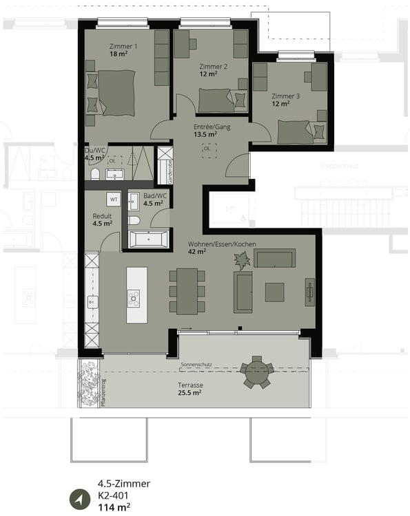 Sonnige Attikawohnung mit traumhafter Aussicht 7