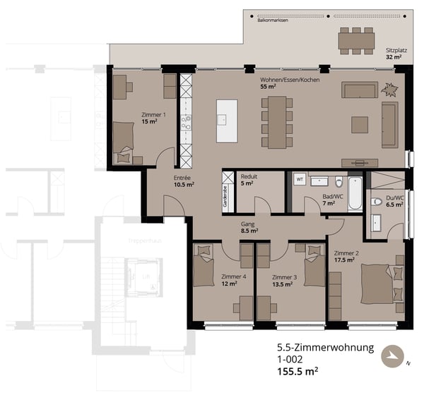 Familienwohnung in Menziken - 1.5 Zimmer mit viel Komfort und Gartenfläche 13