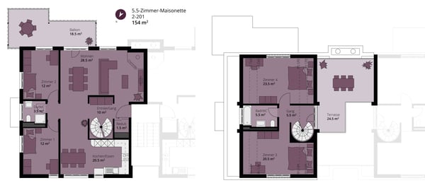 Einzigartige Maisonettewohnung mit Cheminée 12