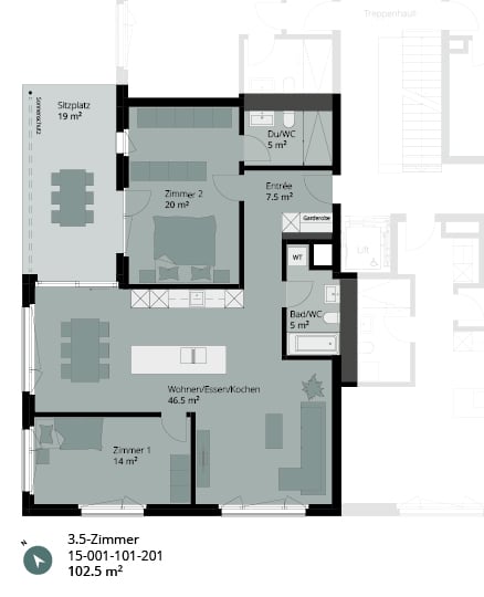 Ihr zukünftiger Wohn(t)raum - 3.5-Zimmerwohnung mit weitläufigem Garten 11