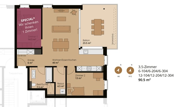 SPECIAL - 1 Zimmer geschenkt - Top moderne Neubauwohnung in der sandgass.ch 13