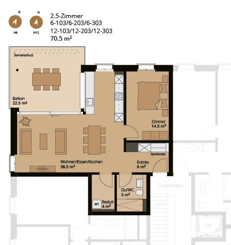 2.5 Zimmerwohnung in Reinach AG 13