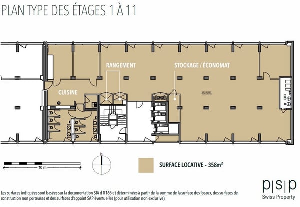 Surfaces lumineuses et aménagées Quartier Acacias 11