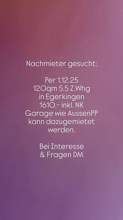 Nachmieter für 1.5 Zimmerwohnung 11