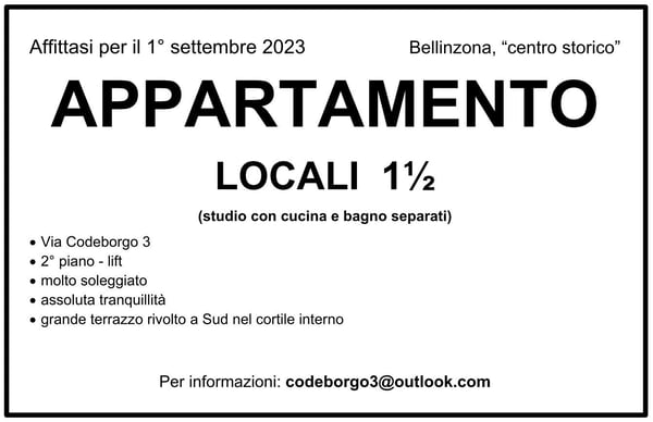 Affittasi appartamento 2.5 locali Bellinzona centro storico 5