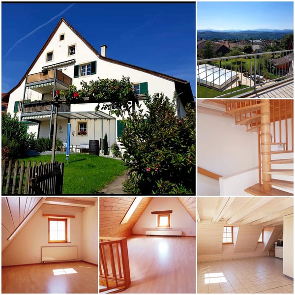 Nachmiete 1.5 Zi Dachwohnung in Bauernhaus NUGLAR 2