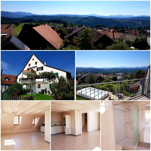 Nachmiete 1.5 Zi Dachwohnung in Bauernhaus NUGLAR 1