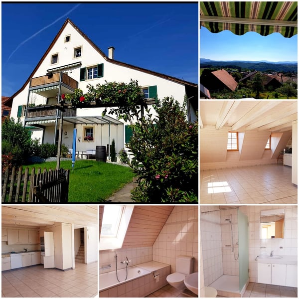 Nachmiete 1.5 Zi Dachwohnung in Bauernhaus NUGLAR 3