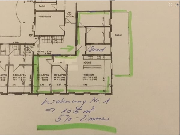 Helle, renovierte 1 1/2-Zi-Wohnung mit Balkon zu vermieten 4