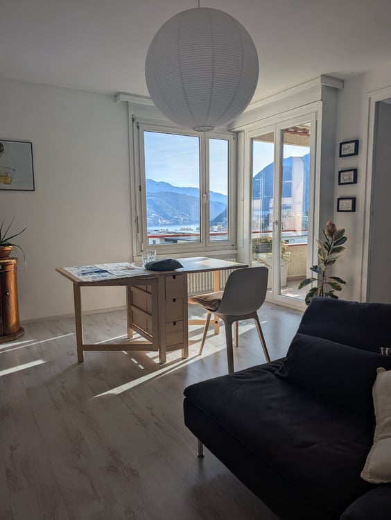 Massagno: Luminoso 1.5 locali con balcone e vista lago 1