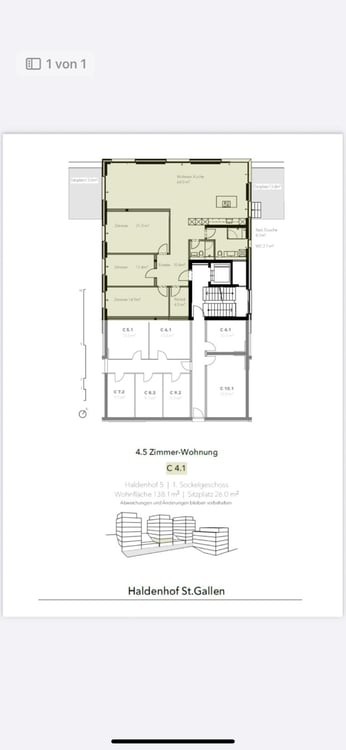 1.5-Zi Neubauwohnung St. Gallen (Bahnhofnähe) 5