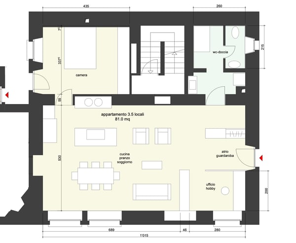 Appartamento 81 m² con cucina a isola Piotta Leventina 2