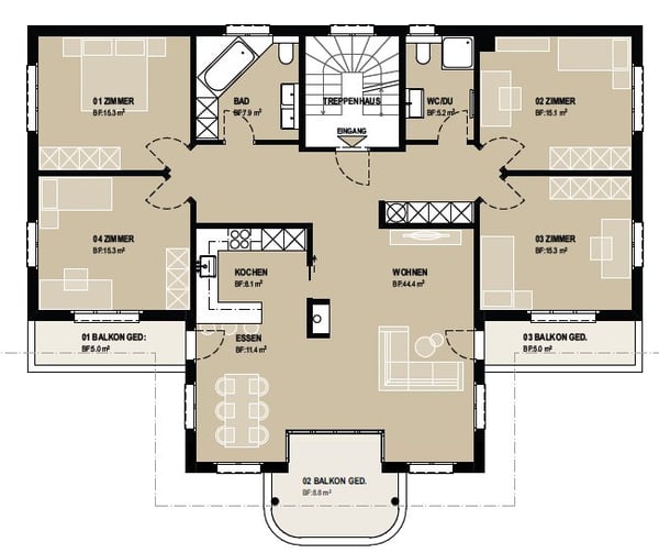 5,5 Zimmerwohnung 5