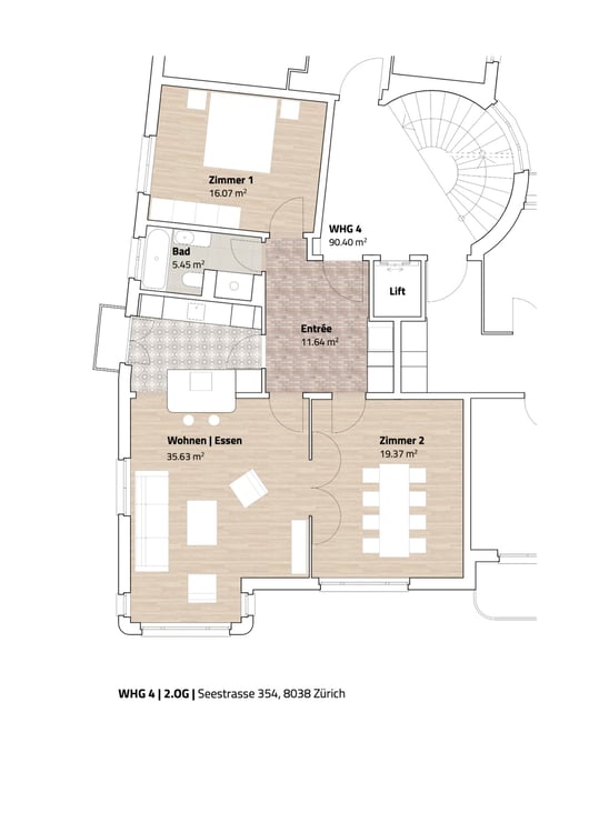 3.5-Zimmer-Altbauwohnung mit modernem Ausbau in Wollishofen 5