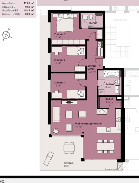 Exklusive 4 ½ - Zimmer-Wohnung mit Eigentumsstandard 5