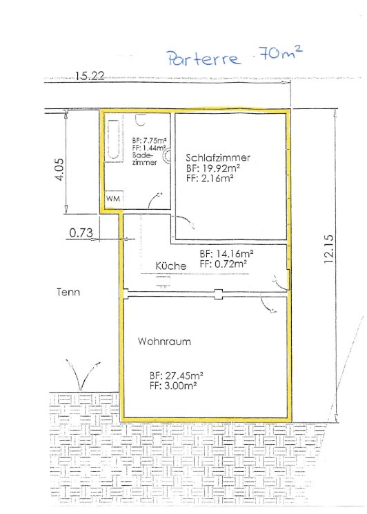 2-Zimmer-Parterrewohnung mit 70m² 5