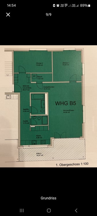 3.5-Zimmer - 5412 Gebenstorf mit grossem, gedecktem Balkon 4